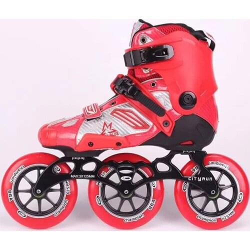 Semi-soft 3*110mm Speed Inline Skates Street Racing Roller Skating Shoes Free Skating Patines