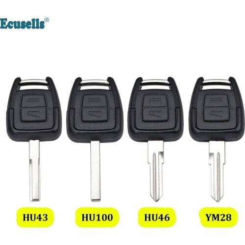 2 button blank remote Key Shell for Opel Vectra Corsa Combo Mevira Tigra with uncut HU43/HU46/HU100/YM28 blade
