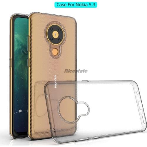 For Nokia 5.3 TPU Silicon Clear Cover for Nokia 5.3 Fitted Bumper Transparent Soft Case
