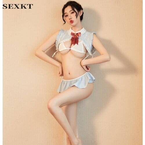 Sexy lingerie female sexy temptation cute student uniform temptation suit sexy underwear backless