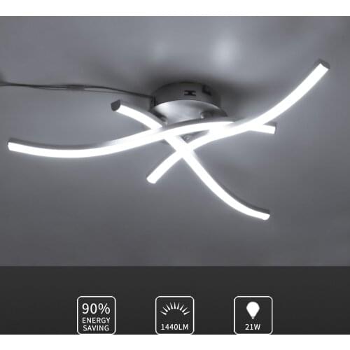 Trigeminal Ceiling Lamp Wave Chandelier Novelty Modern LED Ceiling Lamp Bedroom Living Room Kitchen Ceiling Lamp