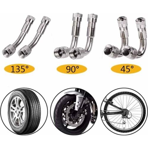 Valve Stem Extenders 45 90 135 Degree Tyre Angled Brass Universal Schrader Adapter for Car Motorcycle Bike Scooter