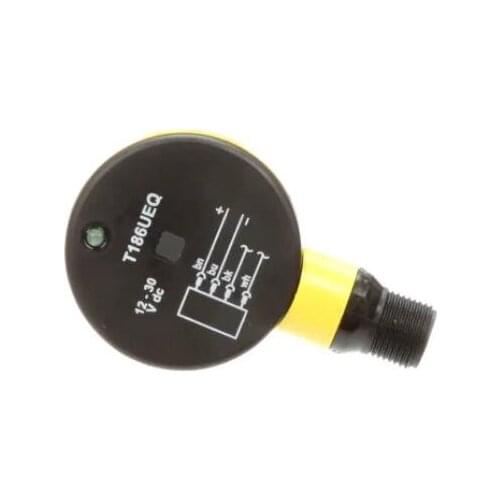 T186UEQ Ultrasonic Proximity Sensor,18 mm,Rectangular,Through Beam Emitter,0.6m,LED,M12 38509