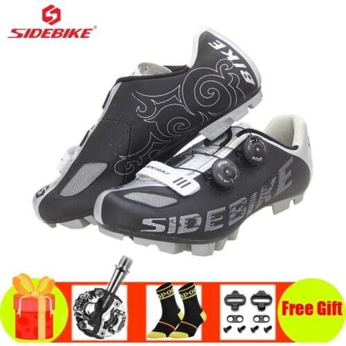 SIDEBIKE Men Cycling Shoes Sapatilha Ciclismo Mtb Pedals Breathable Outdoor Bike Sneakers Self-locking Ultra-light Bicycle Shoes