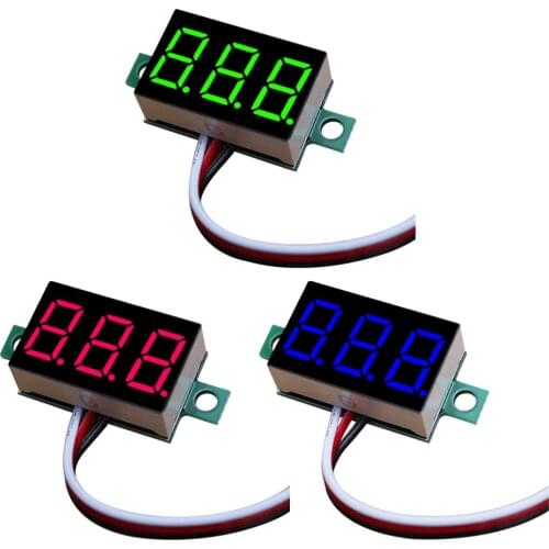 0.36 inch LED Digital Voltmeter Motorcycle Car 2 Wires Voltage Meter Gauge Volt Tester Detector