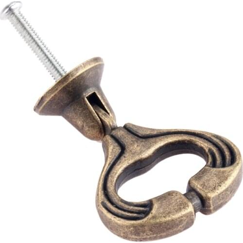 1PC Antique Brass Furniture Handles Vintage Cabinet Knobs Door Closet Cabinet Drawer Pull Knob Furniture Accessories screws