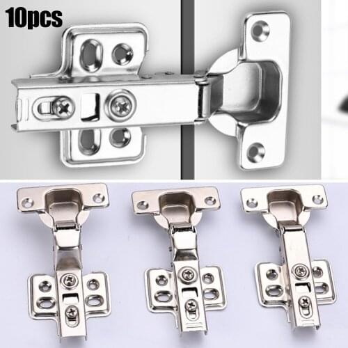 10Pcs Serie Hinge Stainless Steel Hydraulic Cabinet Door Hinges Damper Buffer Soft Close Kitchen Cupboard Furniture