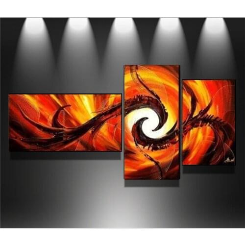 100% Hand-painted Modern Wall Art Abstract Oil Painting On the Canvas Picture 3 pcs/set Home Room Decoration no Framework