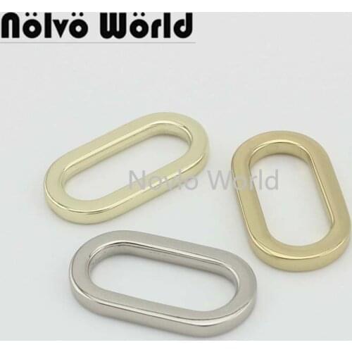 Nolvo Wolrd 5-20-100pcs 5 colors 25.5*10mm 1" metal oval ring for handbag die-casting diy egg flat line buckle hardware