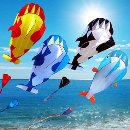 3D Soft Whale Shape Frameless FlyingKite Children Outdoor Sports Toy Kids Funny Gift
