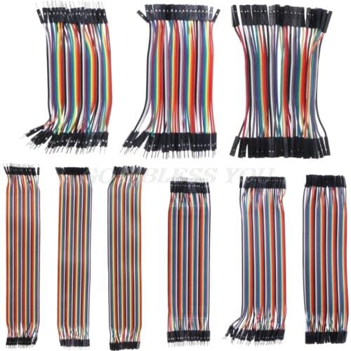 40Pcs Cables M-F/M-M/F-F Jumper Breadboard Wire Colorful GPIO Ribbon for DIY Kit Drop Shipping