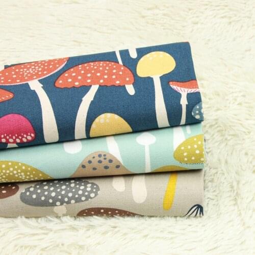 45cm*110cm Mushroom Cotton Fabric For Sewing,Pillows,Cushion,Bedding Textile Cloth And Quilting Crafts D30