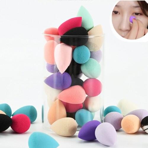 5/10/20pcs Mini Cosmetic Foundation Puff Beauty Makeup Sponge Soft Gourd Drop Shape Powder Blush BB Cream Make Up Tool Wholesale
