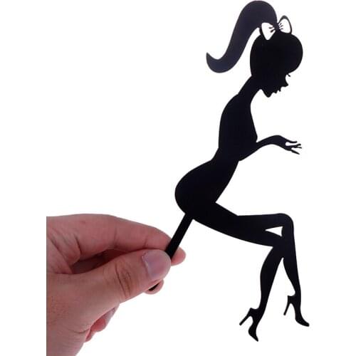 Lady Girl Acrylic Cake Topper Weddding Cake Decoration Happy Birthday Cupcake Topper Dessert Sign High Heels for Party Supplies