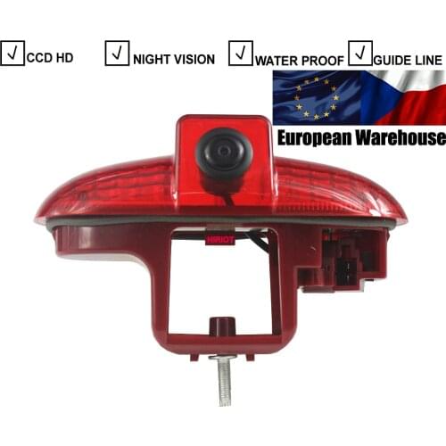 Car LED Brake Light Backup Reverse Camera For Renault Trafic 2001-2014 Combo Vauxhall Vivaro Van Auto Parking Rear View Camera
