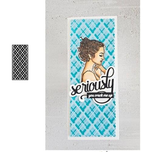 Hot Sale Diamond Lattice Stencil Scrapbook Diary Decoration Stencil Embossing Template DIY Greeting Card Handmade as Gift