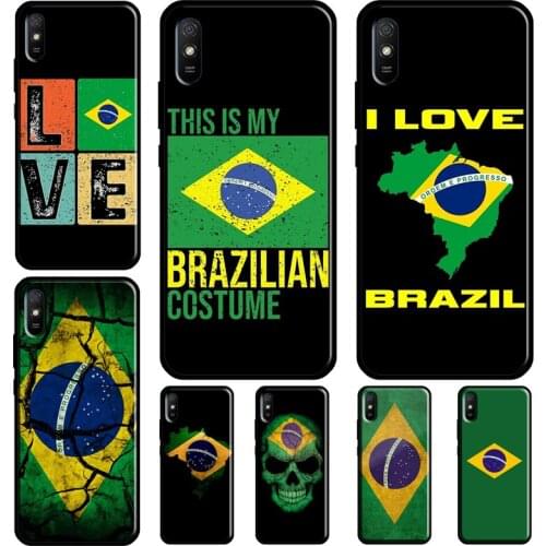 Brazil Brazilian flag Case For Redmi Note 10 Pro Cover For Redmi Note 9 8 Pro 8T 9S Coque For Redmi 9C 9A 9T 8A 7A