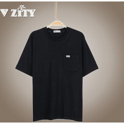 Summer Men Cotton White Solid T Shirt Men Causal O-Neck Basic T-shirt Male High Quality Short Sleeve Tops With Pocket