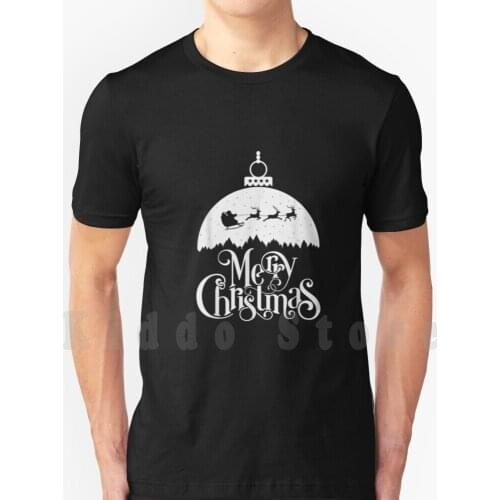 Merry Christmas Tree Ornament Flying Santa Reindeer Cute T-Shirt T Shirt Print For Men Cotton New Cool Tee Christmas Spot