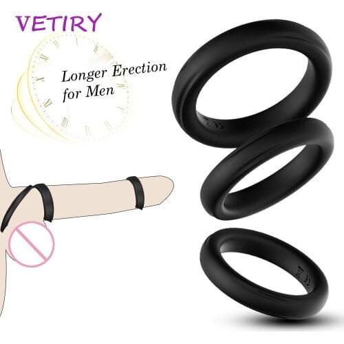 3 Piece/Set Penis Rings Cock Rings Penis Sleeve Penis Trainer Delay Ejaculation High Elasticity Time Lasting Sex Toys for Men
