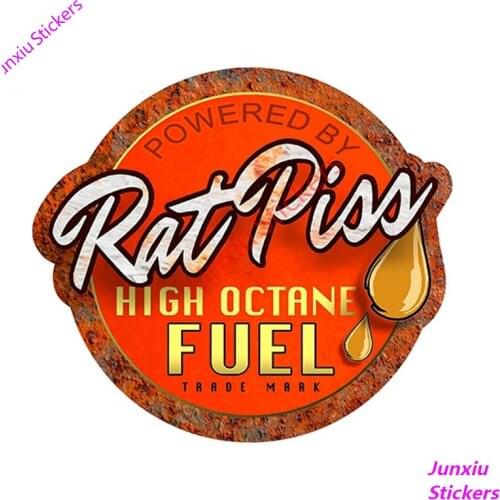 Rat Rod Rat Piss High Octane Fuel Car Stickers for SUV Bumper Camper Window Truck Door Decals Occlusion Scratch Decor PVC13x12cm