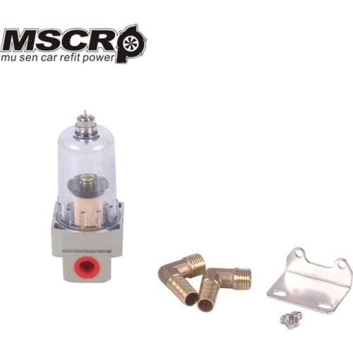 ENGINE OIL SEPARATOR 8mm/10mm/12mm CATCH RESERVOIR TANK CAN BLACK BAFFLED fit for most cars