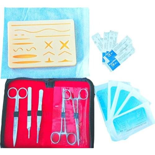 Multi wound simulation human skin suture module instrument set Simulation training of laparoscopic surgery