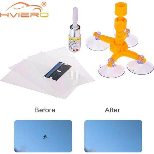Windshield Repair Kit Quick Fix Cracked Glass Windscreen Repair Tool Kit Resin Sealer Paint Cleaner Car Cracked Glass Repair