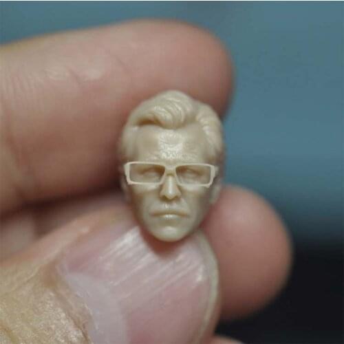 Unpainted 1/18 James Gordon Gary Oldman Head Sculpt PVC Male Soldier Head Carving Fit 3.75'' JOYTOY ORI TOY Action Figure