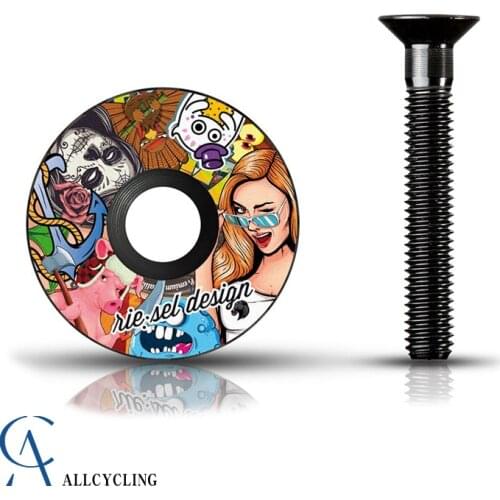 Original German Rie:Sel Design Stem:Cap With Aluminum Screw Ultralight Carbon Fiber Road MTB Bike Cyclocross Bicycle Stem Cover