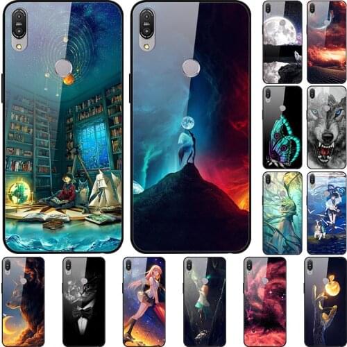 Glass Case For ASUS Zenfone Max Pro ZB601KL Tempered Glass Case Phone Case Phone Shell With Black Silicone Bumper Series 3