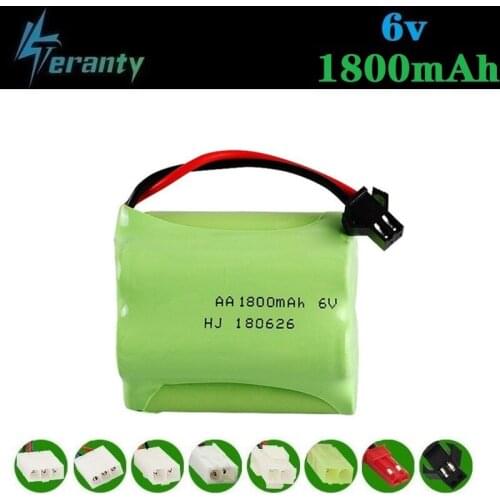 T Model ) 6v 1800mah NiMH Battery For Rc toys Cars Tanks Robots Boats Guns Truck 6v Rechargeable Battery AA Battery Pack 1Pcs