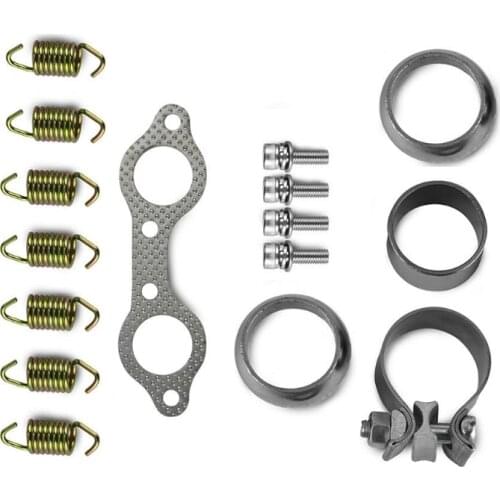 652F UTV Exhaust Muffler Gasket Spring Clamp Bolt Repair Kit For RZR 800 2008-11