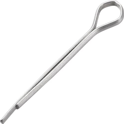 Uxcell 250 Pieces Split Cotter Pin 3/64 inch - 1/8 inch Dia x 25/64 inch - 2 23/64 inch Length Carbon Steel 2-Prongs Silver