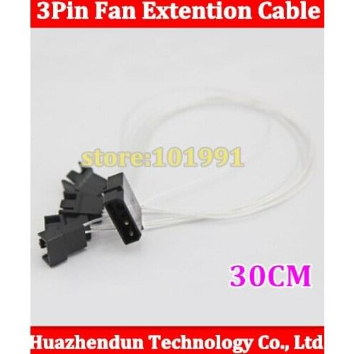 50pcs 4Pin IDE Molex to 4-Port Cooler Cooling Fan 3Pin Socket Power Cable CORD Wire PC DIY Free shipping