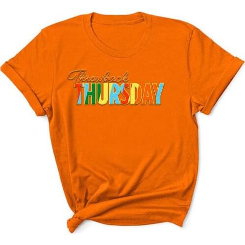 Thursday Women 2021 Short Sleeve Printing Spring Fashion Lady Clothes Print Tshirt Female Tee Top Ladies TX9532