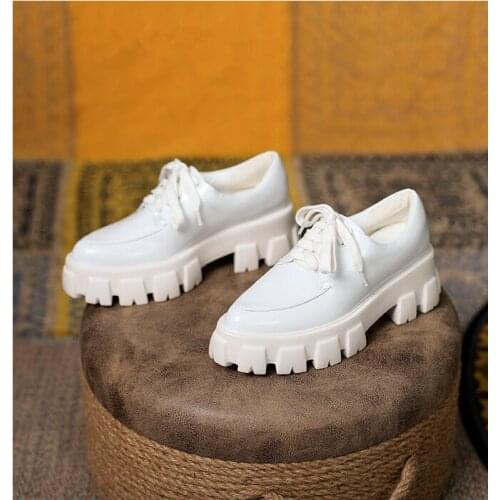 Flat Platform Women Short Ankle Boots 2021 Autumn Fashion Lace Up Female Non Slip Booties Daily Lolita Shoes Zapatos Planos