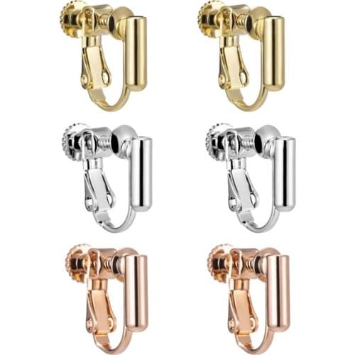 1 Pair Clip on Earring Converters No-pierced Ears Turn Any Studs Into A Clip-On DIY