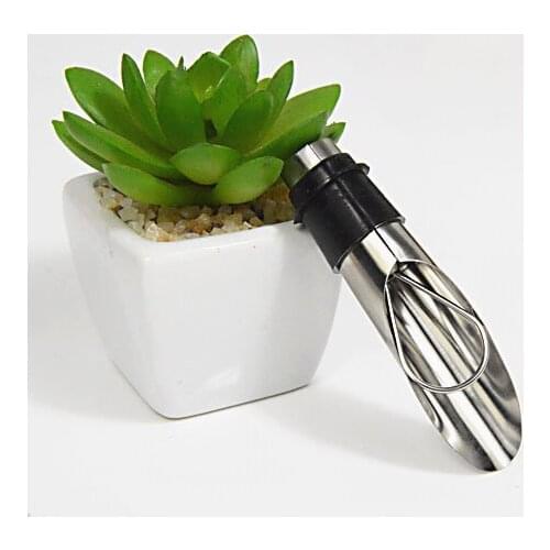 1PC 2 In 1 Wine Stopper Red Wine Pouring Tool Stainless Steel Wine Bottle Stoppers Funnel Pourer Wine Bottle Pourer LJ 007