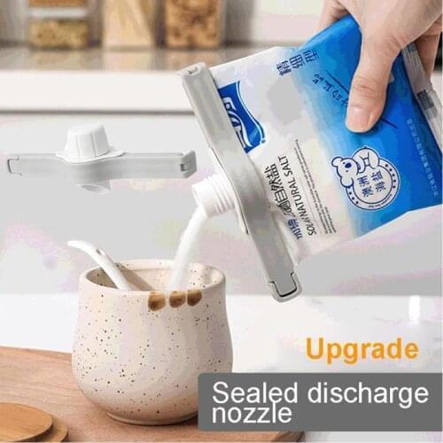 1Pc Food Sealing Clip Seal Pour Food Storage Bag Clip Discharge Nozzle Food Milk Powder Preservation Kitchen Tools Organizer