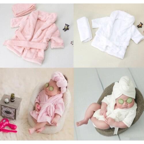 2018 Bathrobes Wrap Newborn Photography Props Baby Photo Accessories