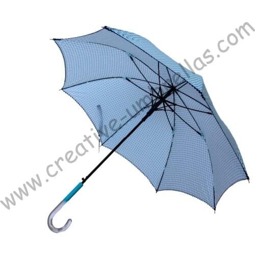 4pcs/lot)Straight ladies' check umbrellas,210T pongee British Check,60T alloy shaft for Spain Market,women parasols,Oem allowed