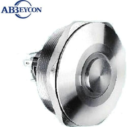 40mm power symbol RGB tricolor led illuminated stainless steelwaterproof momentary push button switch with led high flush head