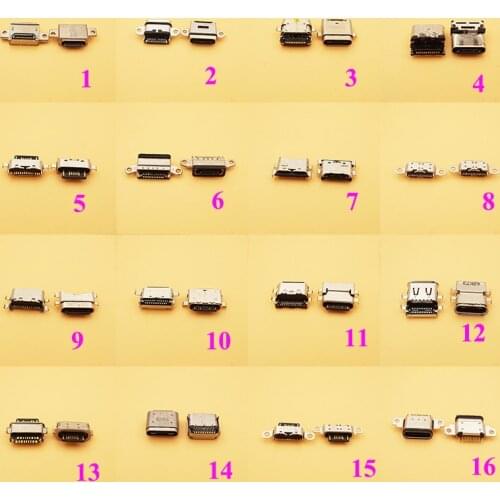 54Model 108pcs Type C Micro 3.1 USB Female Jack C Micro USB 3.1 Power Jack Socket Connector for Xiao Mi Lenovo Huawei Etc