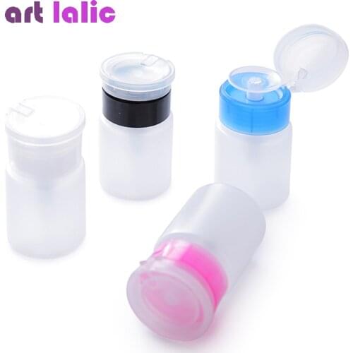 75ML Nail Art Mini Pump Dispenser Empty Bottle Acrylic Gel Polish Remover Cleaner Liquid Container Storage Small Pressure bottle