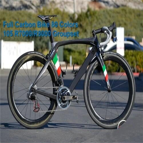 80 colors Flag RB1K THE ONE Carbon Complete Bike Glossy Road Full Bicycle with groupset 50mm Wheelset handlebar saddle