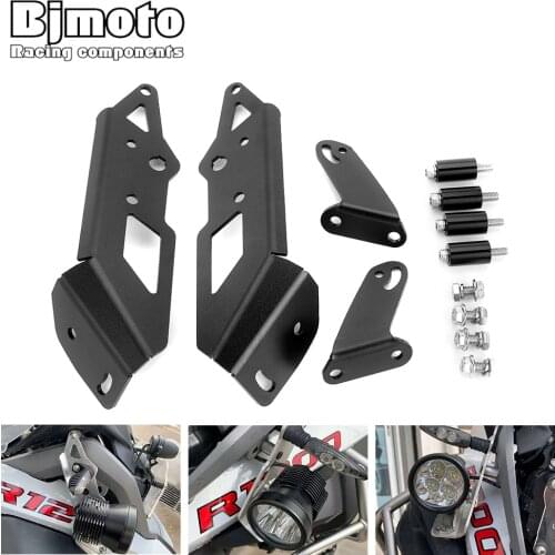 BJMOTO Motorcycle Lights Bracket Clamps Spot Fog Light Holder For BMW R1200GS LC 2013-2018 R 1200 GS ADV 14-18 Motor Accessories