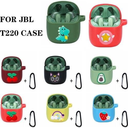 For JBL tune 220 Case cute cartoon Anti-fall silicone Wireless bluetooth Earphones Cover for JBL t220 225 Protect case fundas