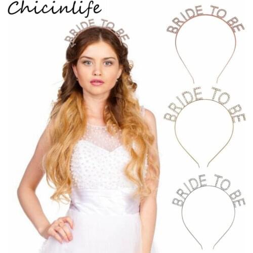 Chicinlife 1Pcs Bride To Be Crown Headband Bachelorette Party Wedding Tiara Hair Accessories Bridal Shower Hen Night Supplies