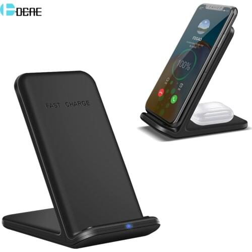 DCAE 15W Wireless 2 in 1 Charging Station Fast Qi Charger Stand Dock for AirPods Pro iPhone 11 XS XR X 8 Samsung S20 S10 S9 Buds